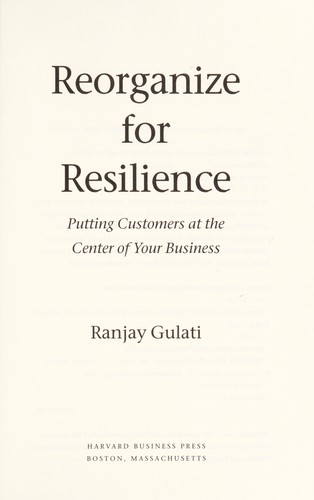 Reorganize for Resilience