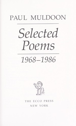 Selected Poems, 1968-1986