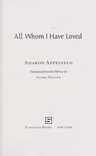 All Whom I Have Loved