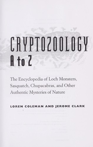 Cryptozoology A to Z