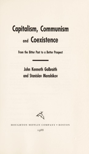 Capitalism, Communism, and Coexistence