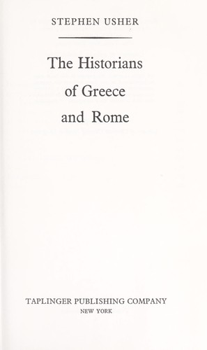 The Historians of Greece and Rome