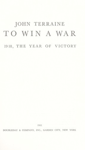 To Win a War