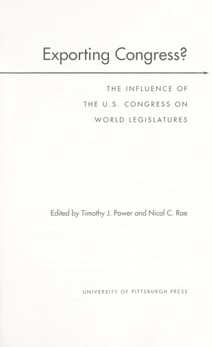 Exporting Congress?