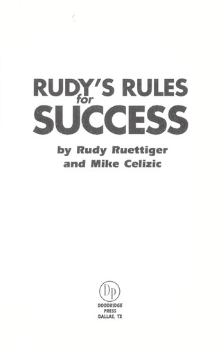 Rudy's rules for success