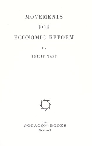 Movements for Economic Reform