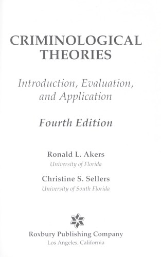 Criminological theories