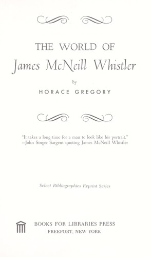 The world of James McNeill Whistler