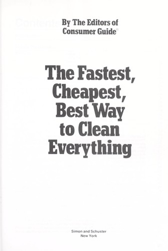 The Fastest, Cheapest, Best Way to Clean Everything