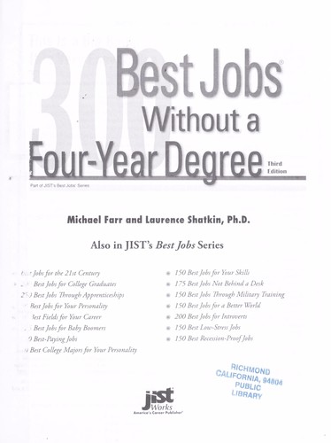 300 best jobs without a four-year degree