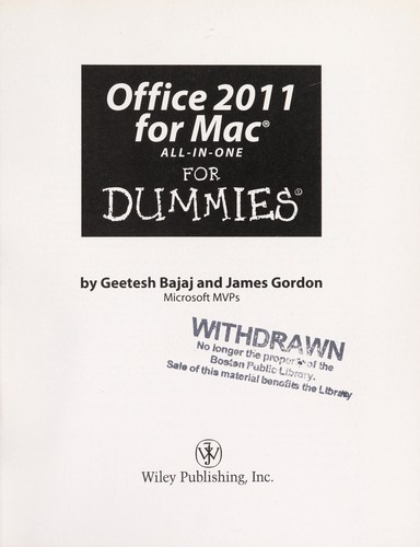 Office 2011 for Mac All-in-One For Dummies
