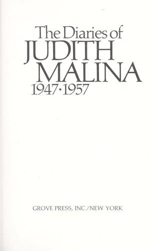 The Diaries of Judith Malina, 1947-57
