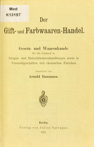 Der Gift- und Farbwaaren-Handel