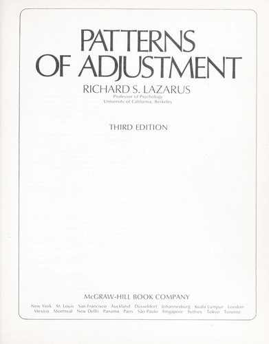 Patterns of adjustment