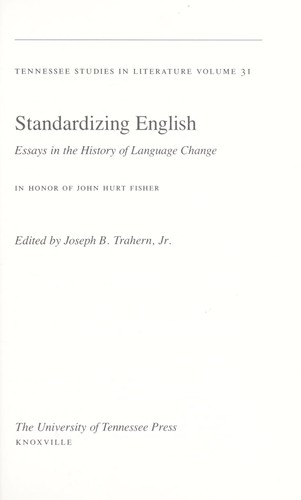 Standardizing English