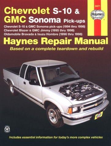 Haynes Chevrolet S-10 & Blazer, GMC Sonoma & Jimmy, Oldsmobile Bravada, Isuzu Hombre Automotive Repair Manual
