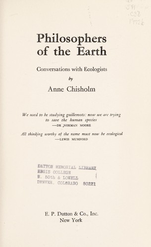 Philosophers of the earth