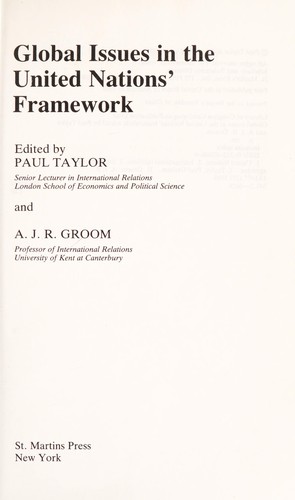 Global Issues in the United Nations' Framework