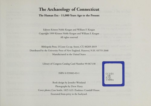The archaeology of Connecticut