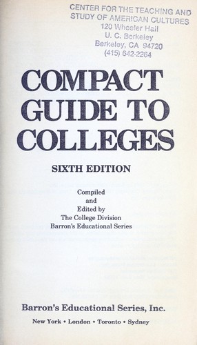 Barron's Compact Guide to Colleges