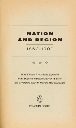 Nation and Region, 1860-1900