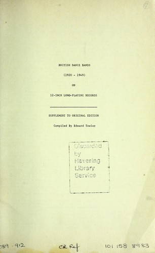 British Dance Bands (1920-1949) on 12-inch Long-Playing Records