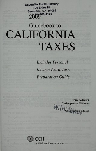 2009 Guidebook to California Taxes