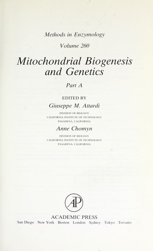 Mitochondrial Biogenesis and Genetics