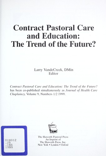 Contract pastoral care and education