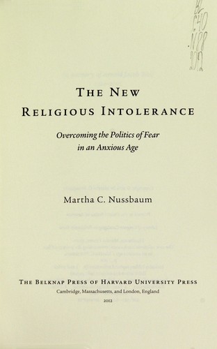 The New Religious Intolerance