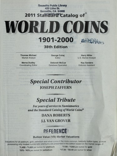 2011 Standard Catalog of World Coins