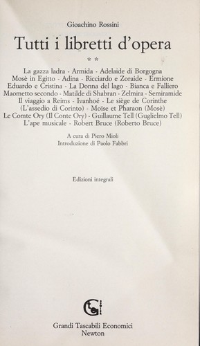 Tutti i libretti d'opera