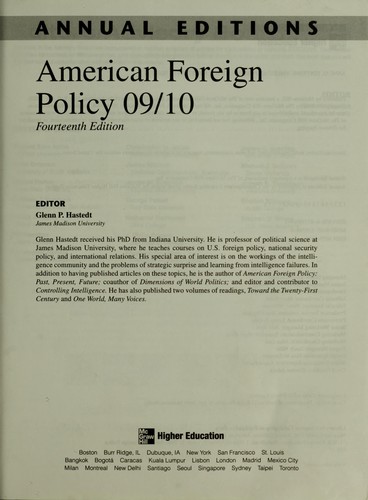 American Foreign Policy 2009-2010