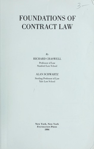 Foundations of Contract Law