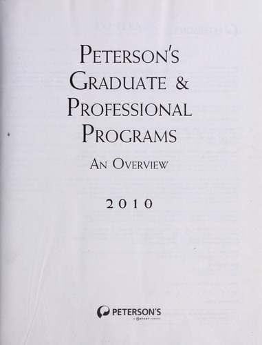 Peterson's Graduate & Professional Programs