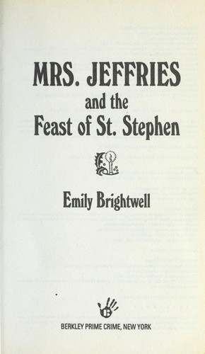 Mrs. Jeffries and the Feast of St. Stephen