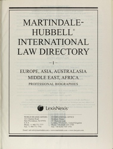 Martindale-Hubbell International Law Directory 2010