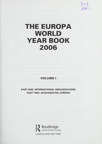 The Europa World Year Book 2006
