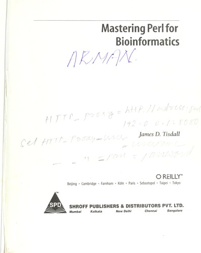 Mastering Perl for bioinformatics