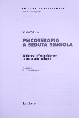 Psicoterapia a seduta singola