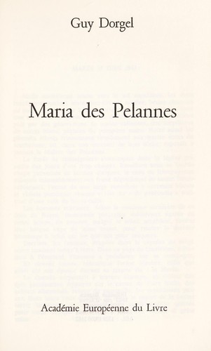 Maria des Pelannes
