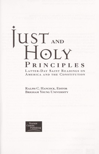 Just and holy principles