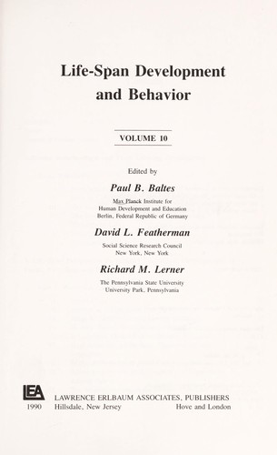 Life-Span Development and Behaviour