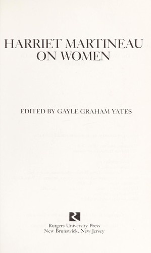 Harriet Martineau on women