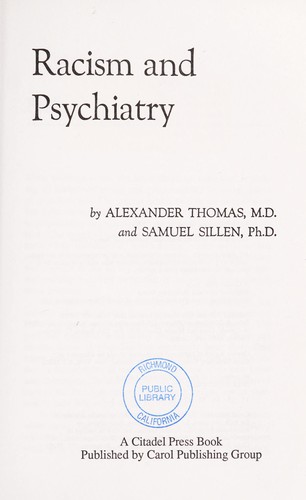 Racism and Psychiatry