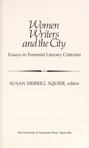 Women writers and the city