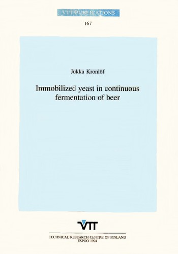 Immobilized yeast in continuous fermentation of beer