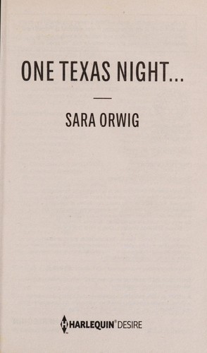 One Texas Night...