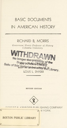 Basic documents in American history