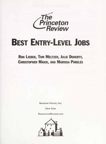 Best Entry-Level Jobs 2008